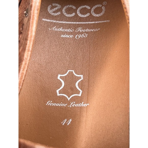 Ecco Brown Leather Woven Slip‎ On Dress Shoes Men’s Size 44 US 10-10.5 main image 6